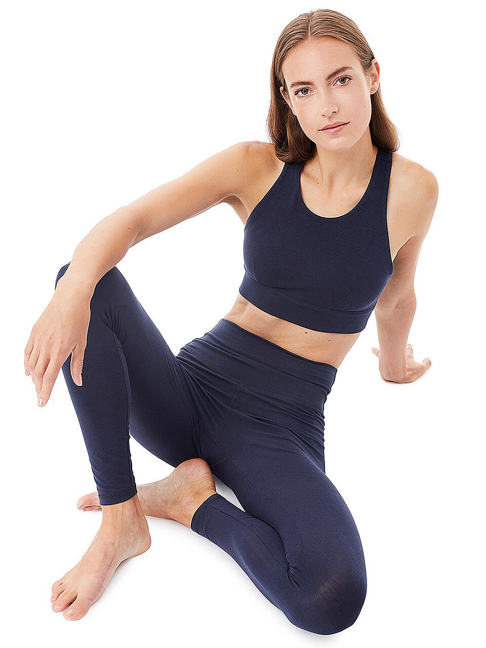 MANDALA | Damen Yogatight High Rise Full Length | dunkelblau