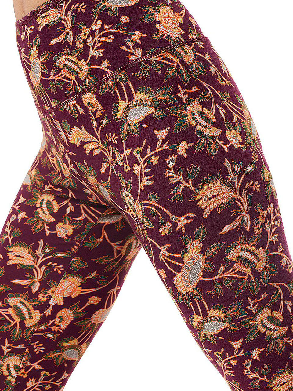 MANDALA | Damen Yoga Tight Printed | dunkelrot
