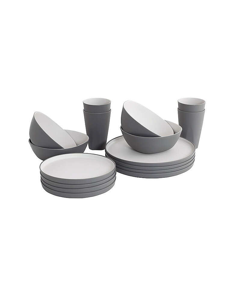 OUTWELL Gala Geschirr-Set 4 Personen grau