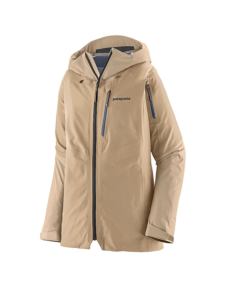 PATAGONIA Damen Tourenjacke Snowdrifter 3L Hoodie beige | L