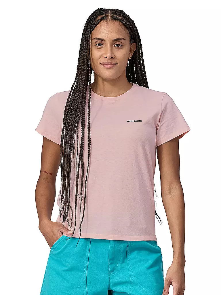 PATAGONIA | Damen T-Shirt P-6 Logo Responsibili | rosa