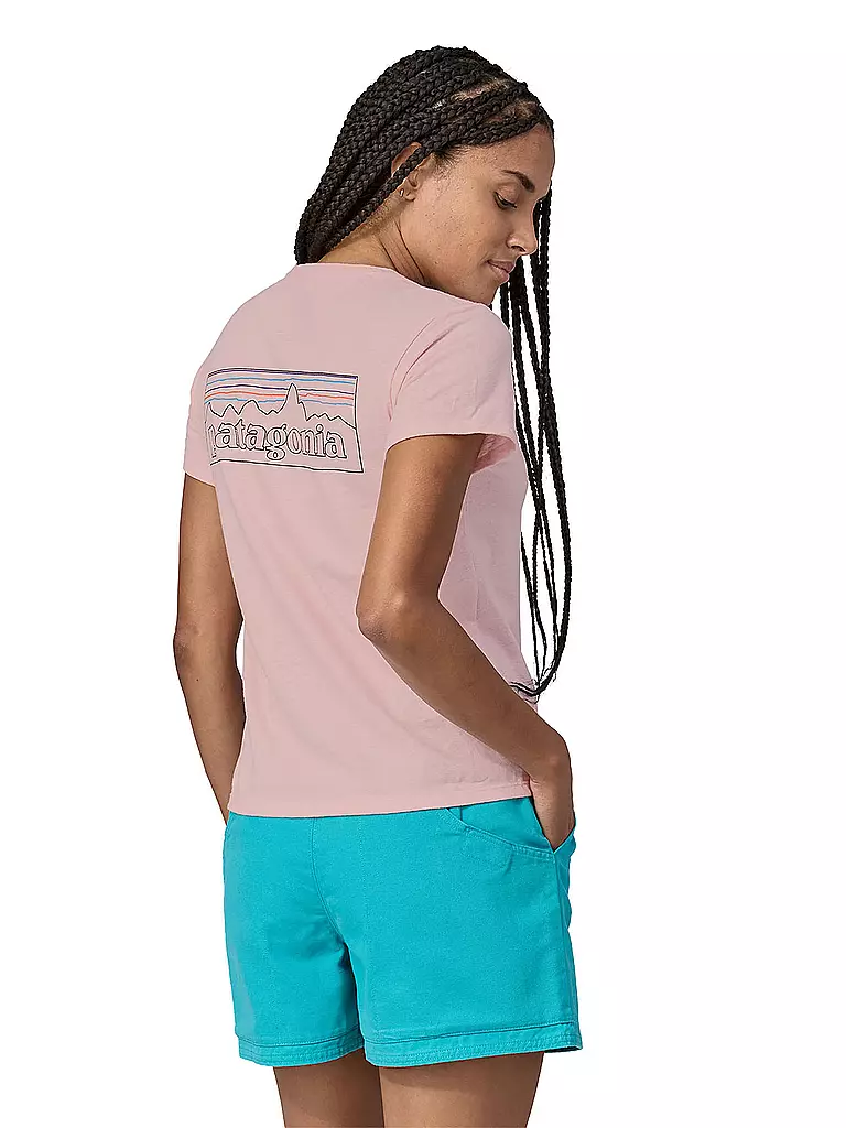 PATAGONIA | Damen T-Shirt P-6 Logo Responsibili | rosa