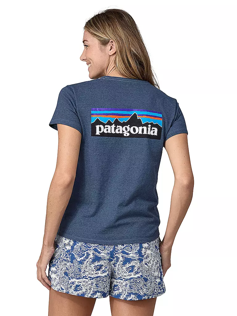 PATAGONIA | Damen T-Shirt P-6 Logo Responsibili | blau