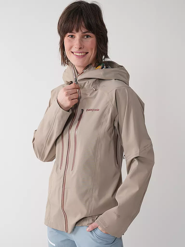 PATAGONIA | Damen Wanderjacke Stromstride 3L Hoodie | beige