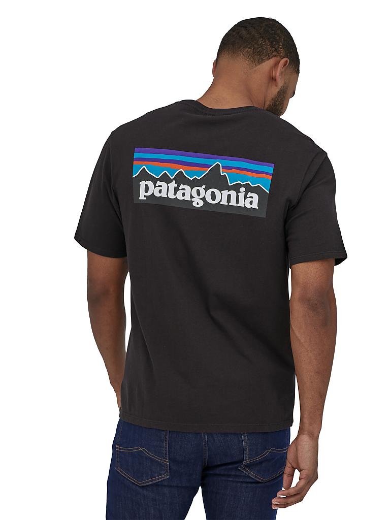PATAGONIA | Herren Wandershirt P-6 Logo Original | schwarz