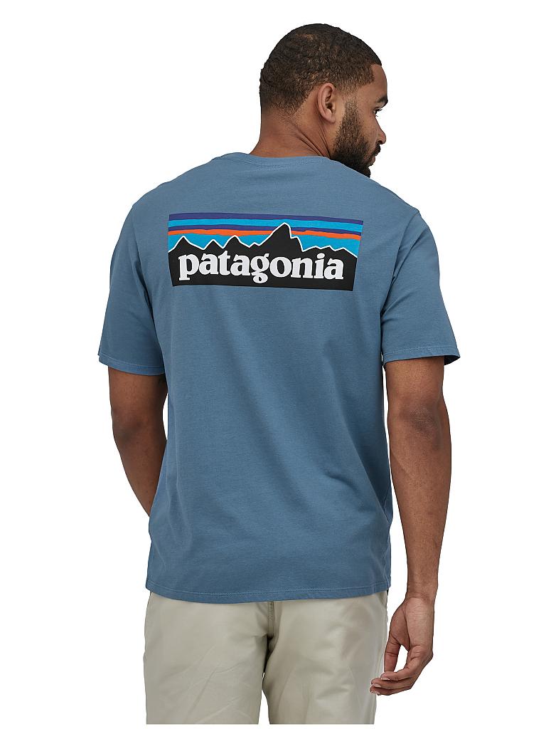 PATAGONIA | Herren Wandershirt P-6 Logo Original | blau