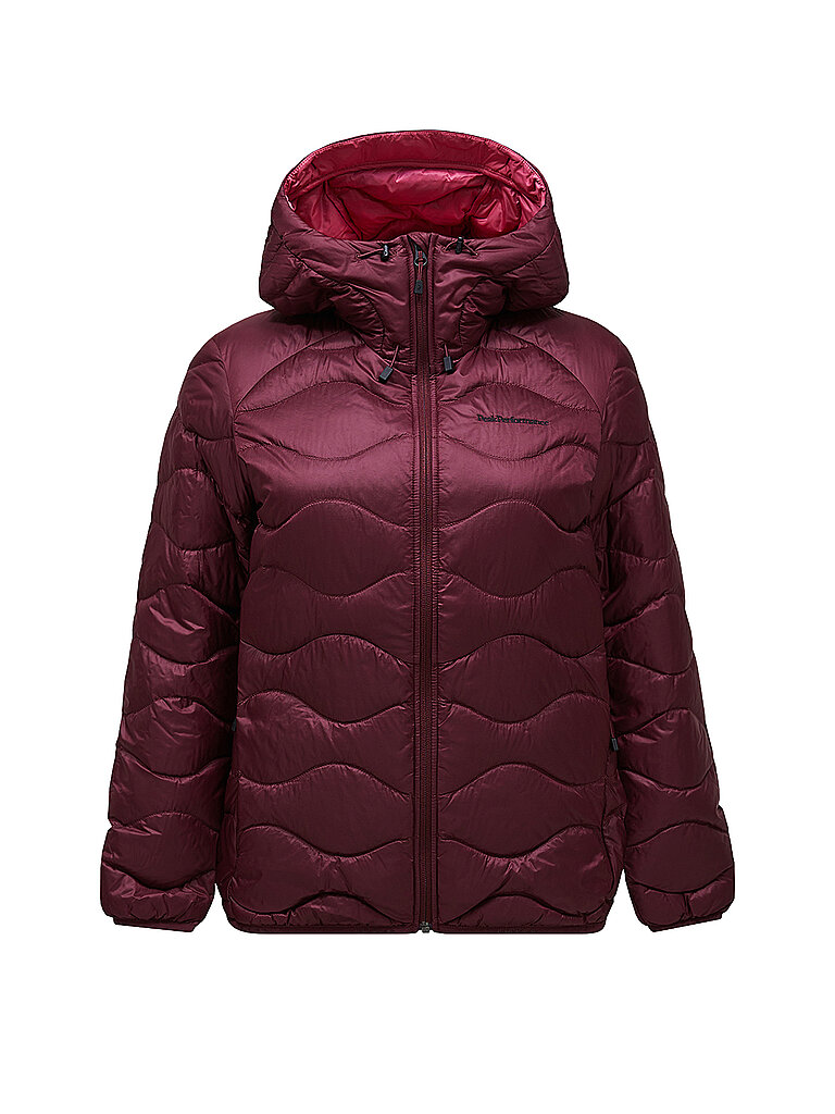 Peak Performance Damen Daunenjacke Helium Down Hoodie dunkelrot