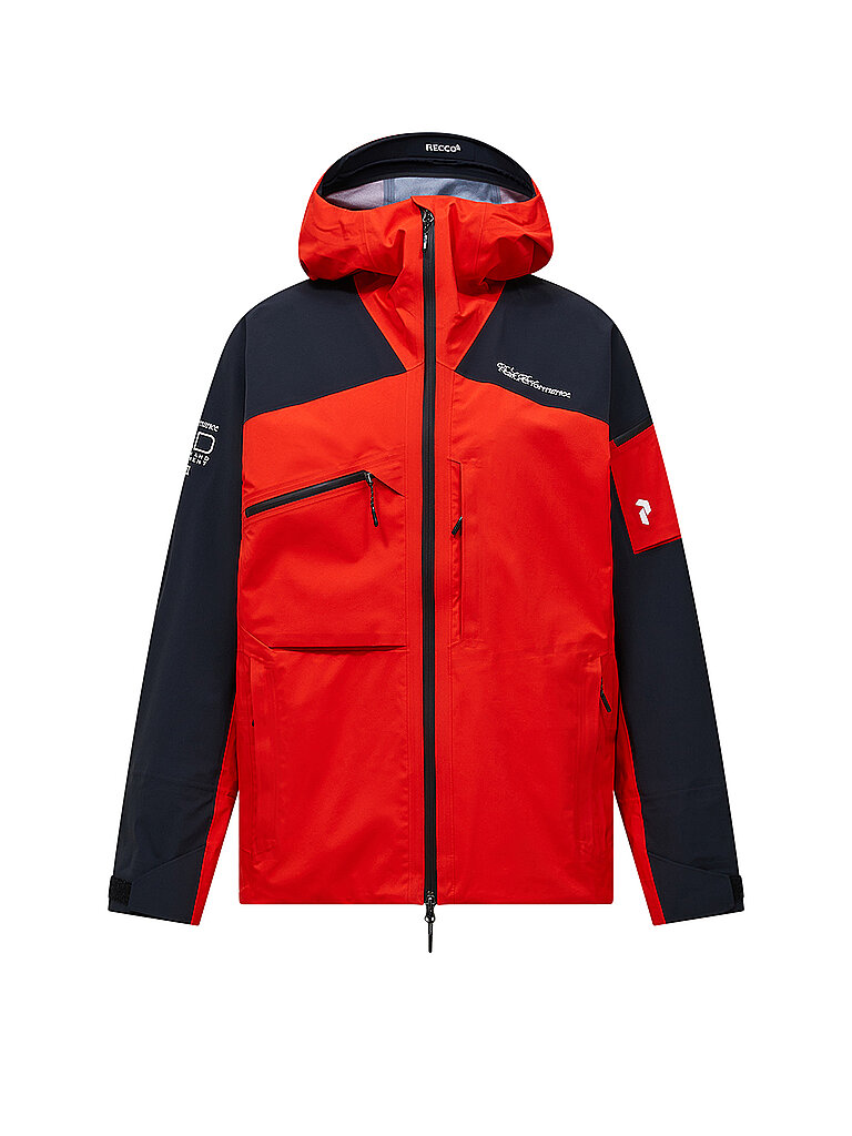 Peak Performance Herren Skijacke Alpine Gore Tex 3l rot