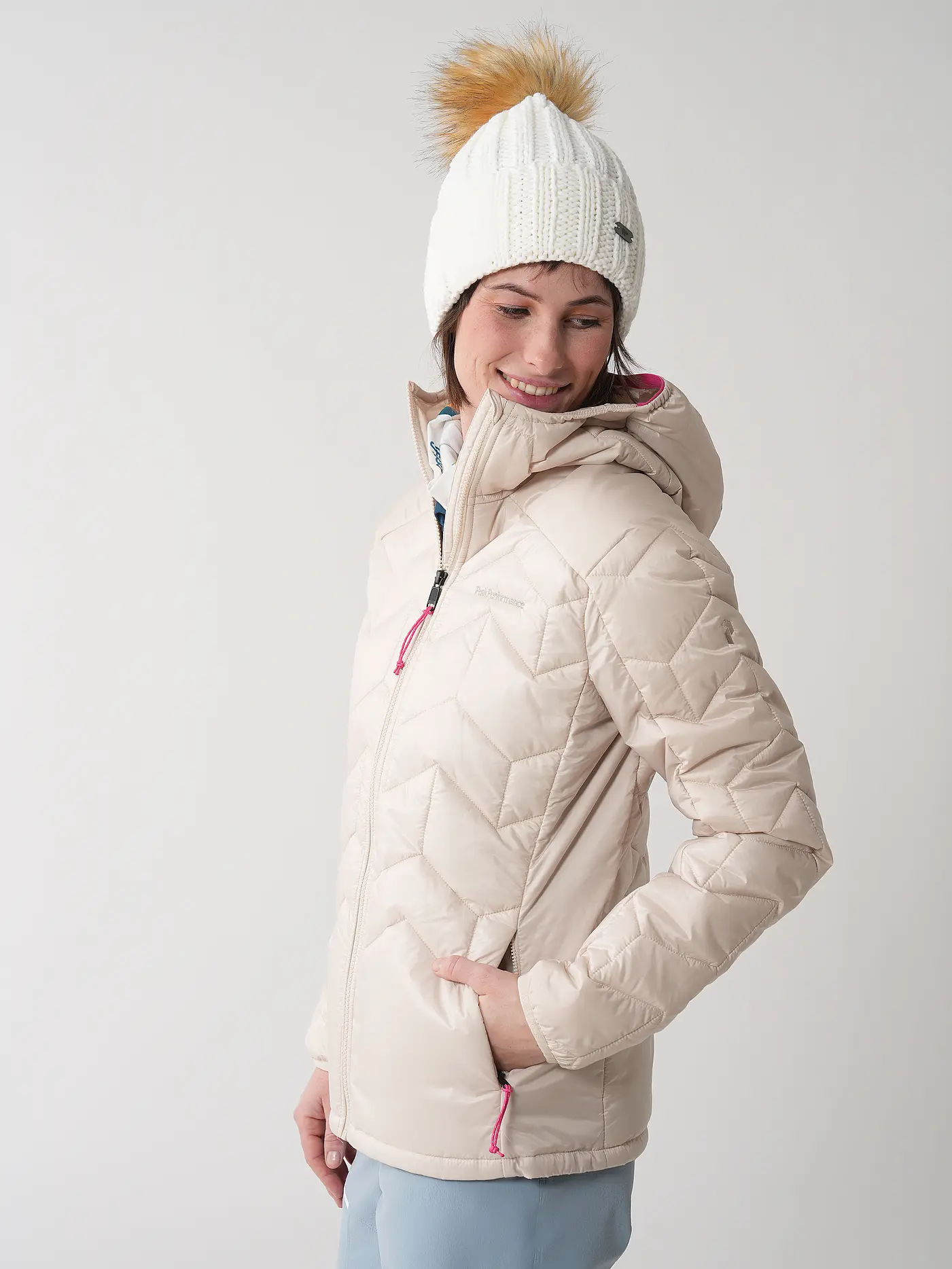 PEAK PERFORMANCE | Damen Freizeitjacke Elevate Liner Hoodie | creme