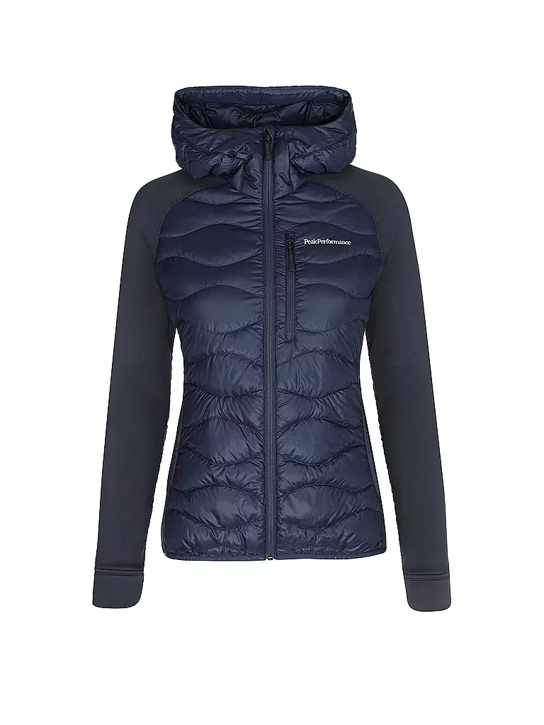 PEAK PERFORMANCE | Damen Freizeitjacke Helium Down Hybrid Hoodie | dunkelblau