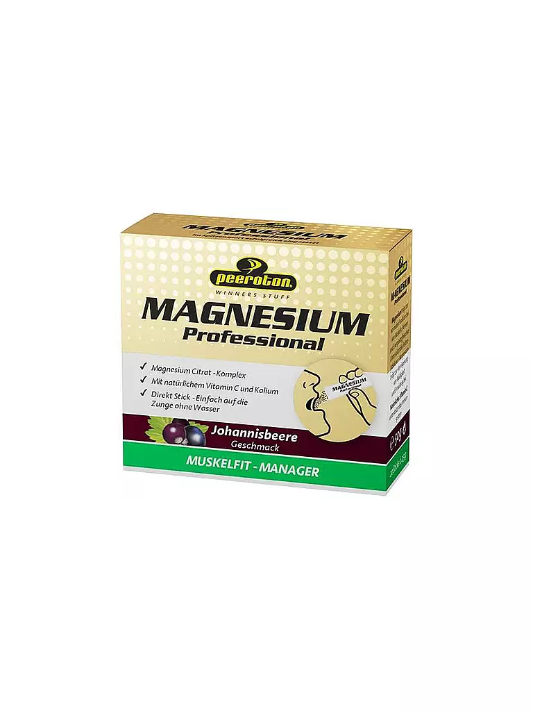 PEEROTON | Magnesium Professional Schwarze Johannisbeere 20 Sticks á 2,5g | keine Farbe