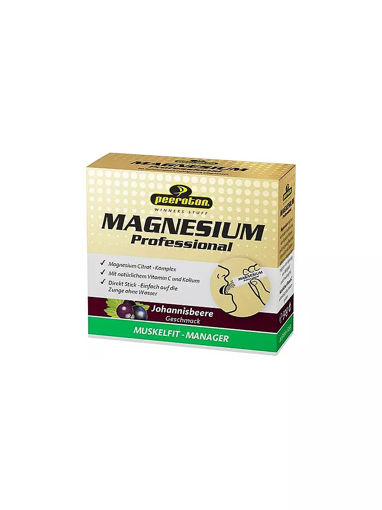 PEEROTON | Magnesium Professional Schwarze Johannisbeere 20 Sticks á 2,5g | bunt