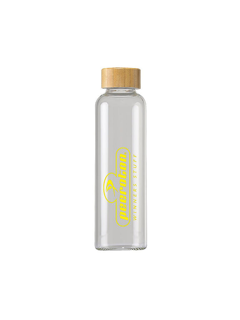PEEROTON | Trinkflasche Glas Slim 550ml mit Neoprenhülle | transparent