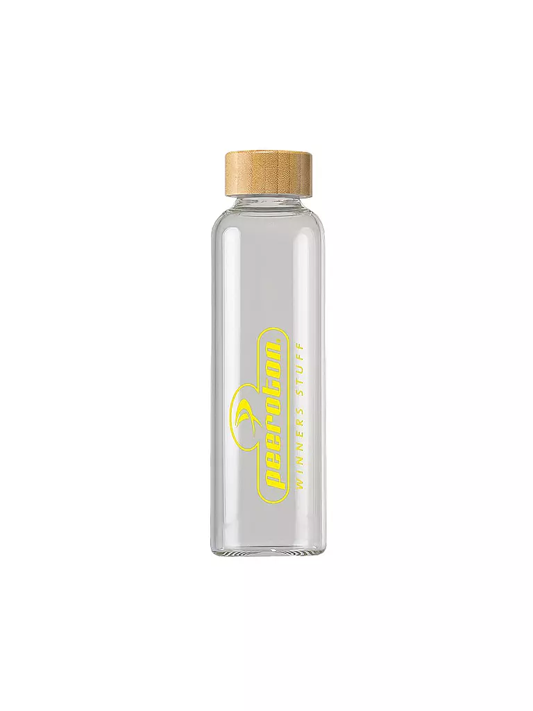 PEEROTON | Trinkflasche Glas Slim 550ml mit Neoprenhülle | transparent