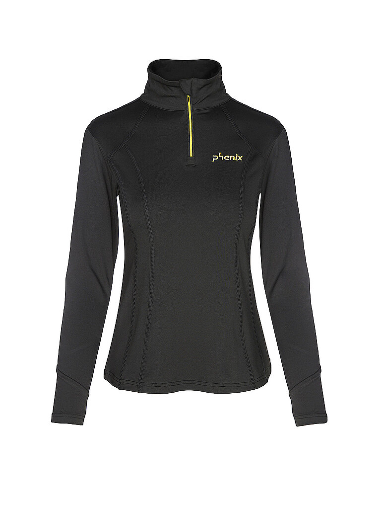 PHENIX Damen Unterzieh Zipshirt schwarz | 36