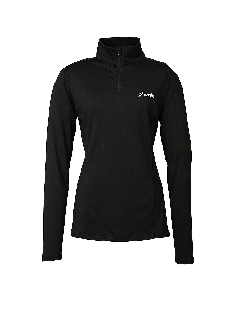 PHENIX Damen Unterzieh Zipshirt Basic Set In Sleeve 1/2 schwarz | 36