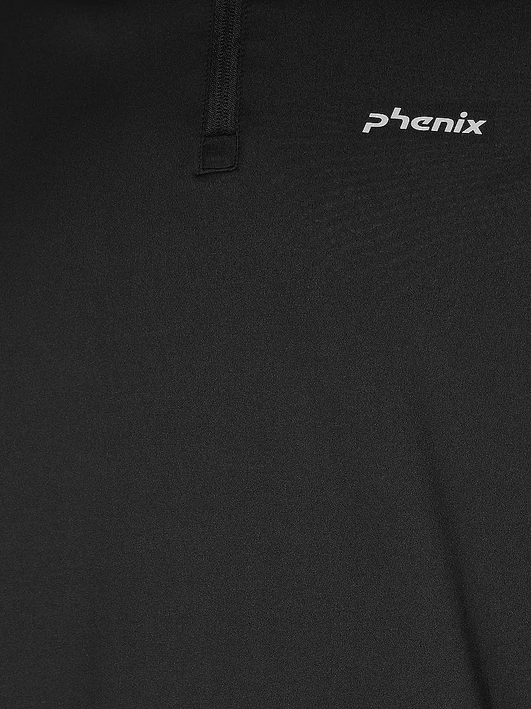 PHENIX | Herren Unterzieh Zipshirt T-Neck | schwarz
