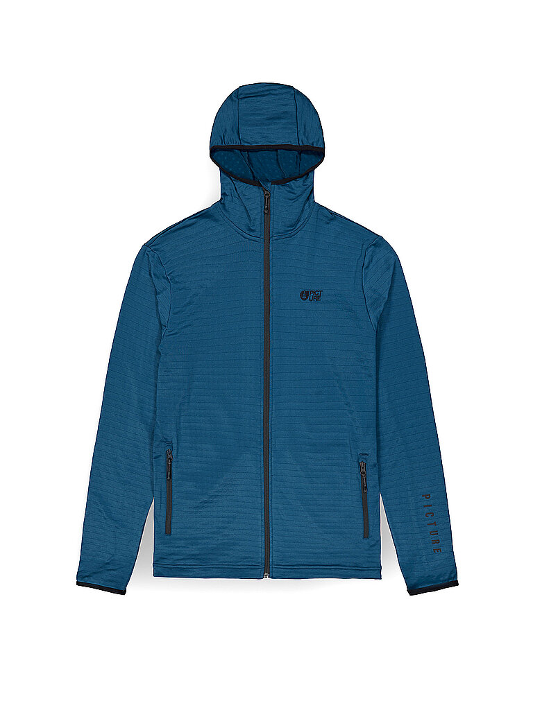 PICTURE Herren Fleecejacke Bake Grid blau | S