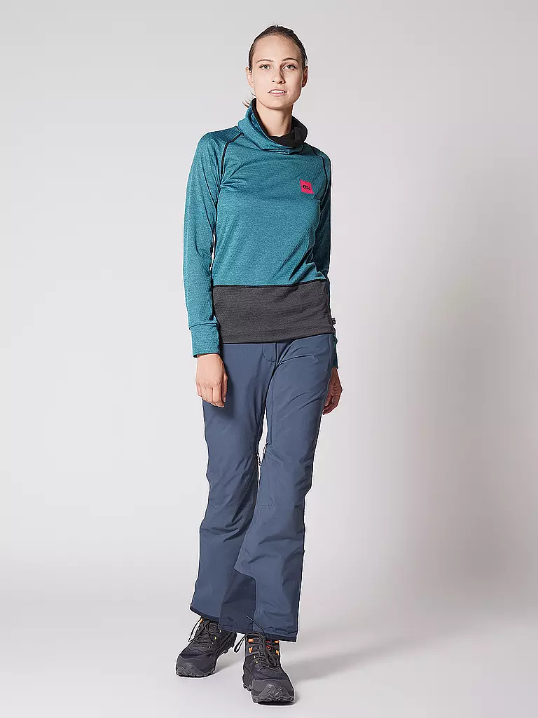 PICTURE | Damen Fleece Unterzieher Blossom Grid | petrol