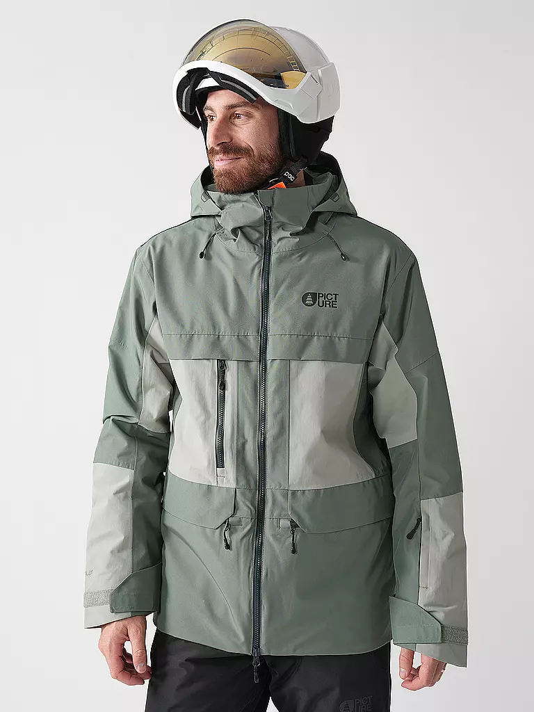 PICTURE | Herren Skijacke Dugnad Hoodie | hellgrün