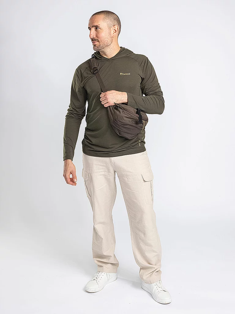 PINEWOOD Herren Funktionssweater Insect Safe Hoodie olive | M — Bild 3