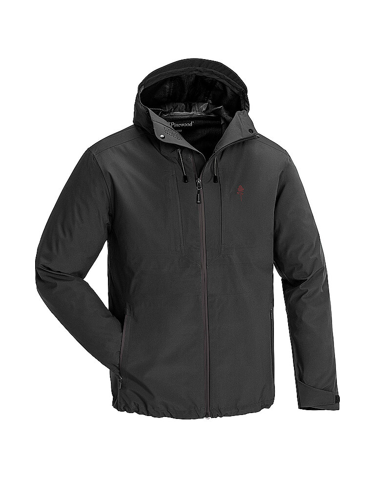 PINEWOOD Herren Wanderjacke Abisko 3L Hoodie grau | XXL