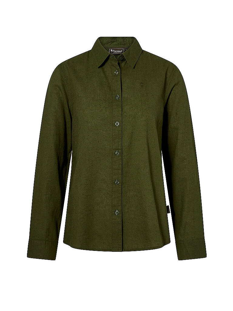 PINEWOOD Damen Bluse Värnamo InsectSafe  Hanf Mix olive | S