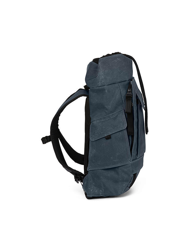 PINQPONQ | Rucksack Blok Medium Coated Blue | blau