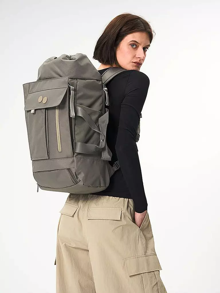 PINQPONQ | Rucksack Blok Medium Construct Pure Woven 30-32L | olive