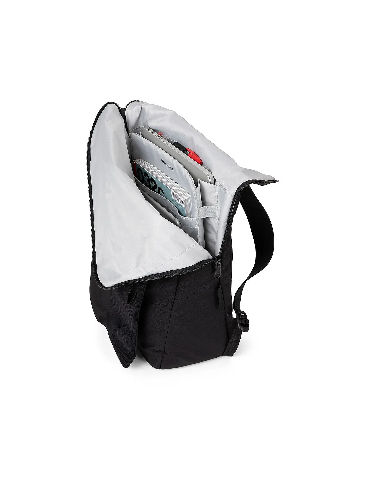 PINQPONQ | Rucksack Klak Construct 13 bis 18L | schwarz