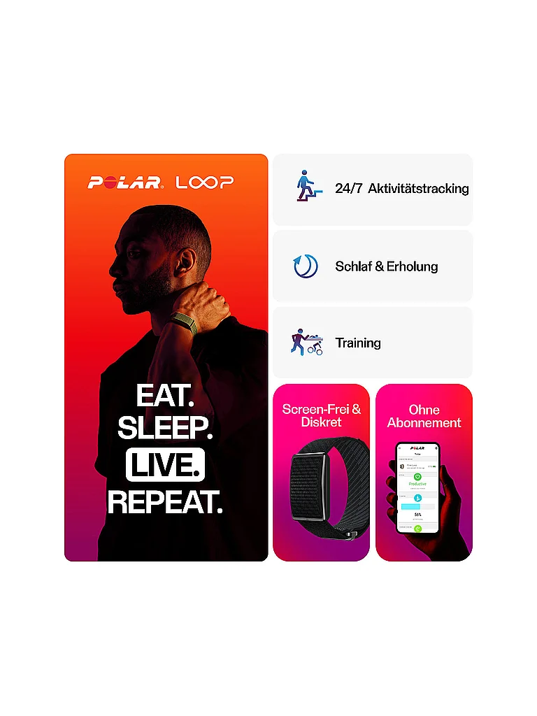 POLAR Fitnessarmband Loop Gen2 schwarz — Bild 3