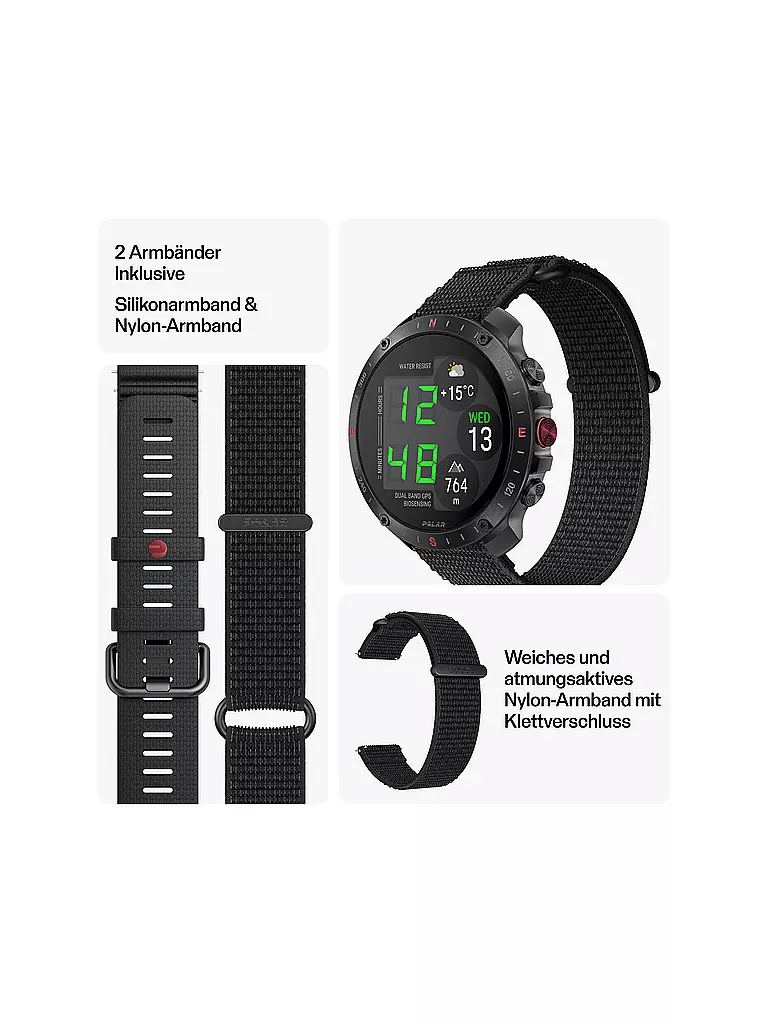 POLAR | Fitness-Smartwatch Grit X2 Pro | schwarz