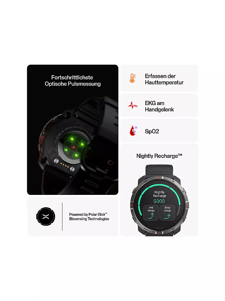 POLAR | Outdoor-Multisportuhr Grit X2 S-L | braun