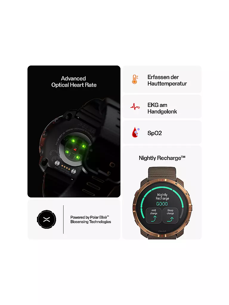 POLAR | Outdoor-Multisportuhr Grit X2 S-L | schwarz