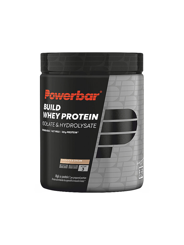 POWER BAR Getränkepulver Build Whey Protein Isolate & Hydroisolate Pulver 550g Cookies&Cream bunt — Bild 2