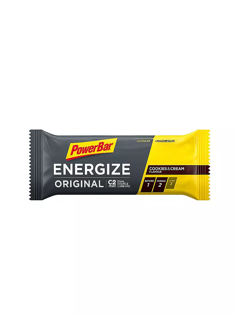POWER BAR | Energieriegel Energize Original Cookies & Cream 55g | gelb