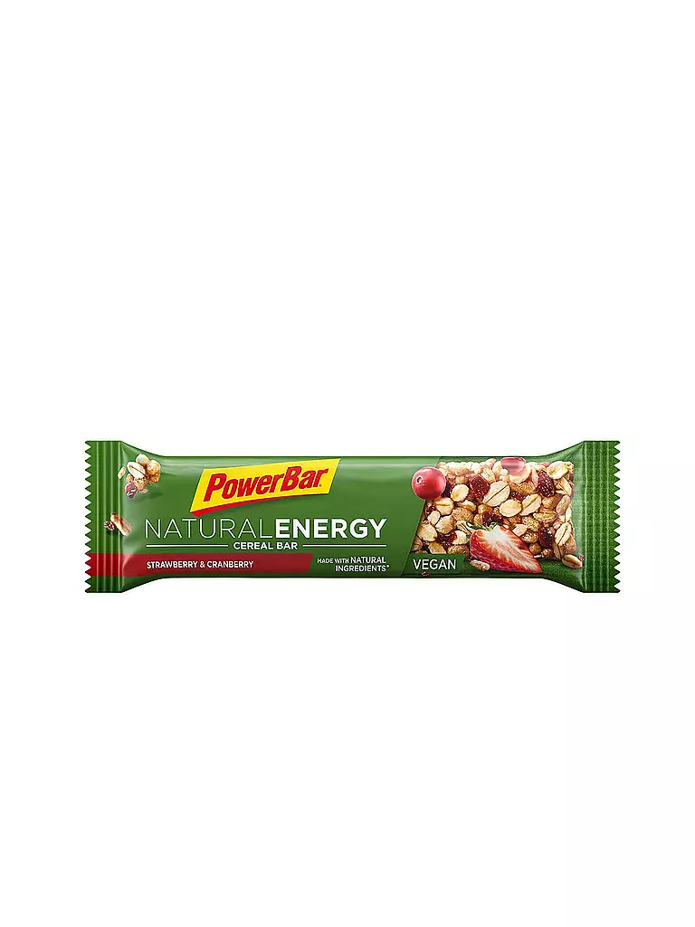 POWER BAR | Energieriegel Natural Energy Cereal Strawberry/Cranberry 40g | grün