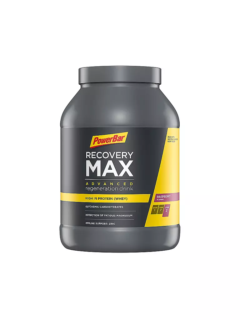 POWER BAR | Kohlenhydrat-Eiweiß-Getränkepulver Recovery Max Raspberry 1144g | bunt
