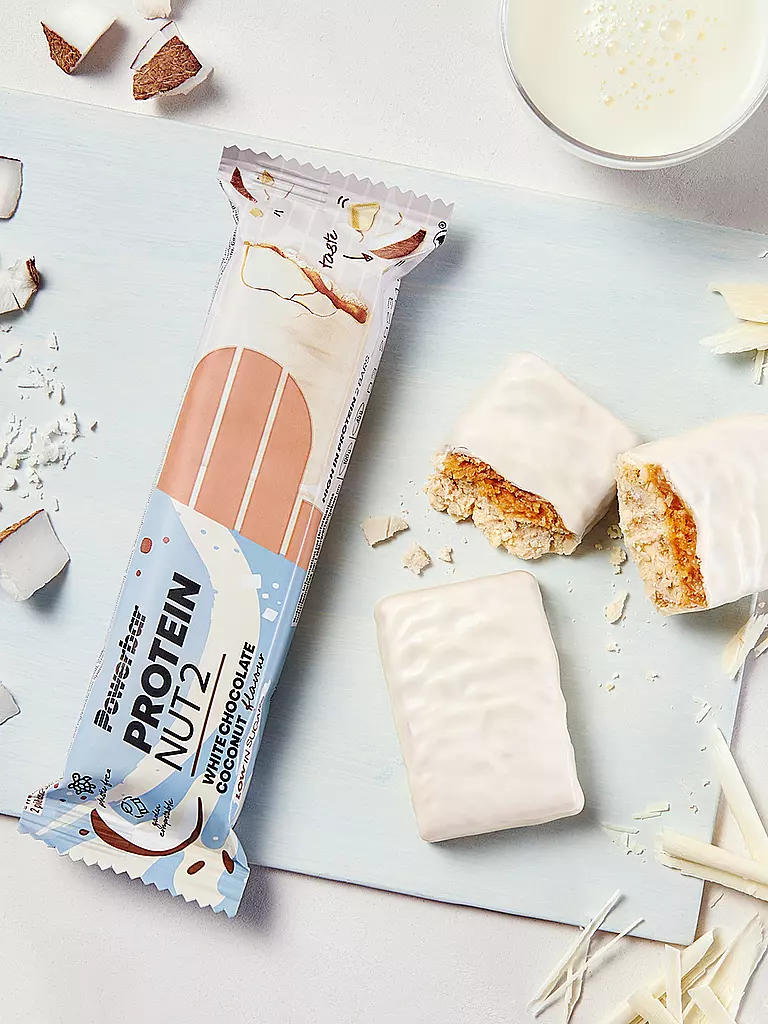 POWER BAR | Protein Nut2 Riegel White Chocolate Coconut 45g | blau