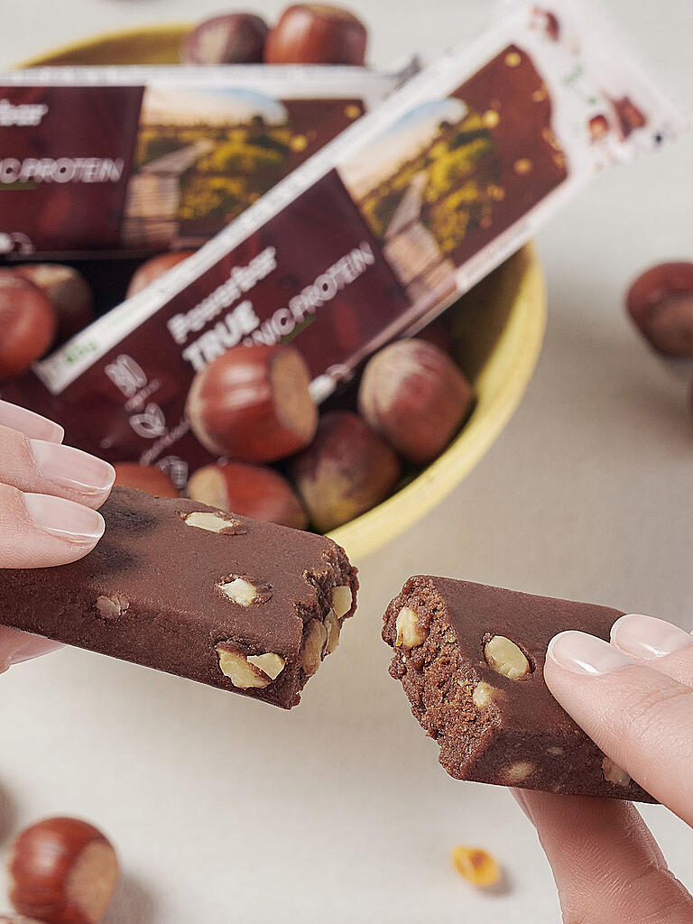 POWER BAR | Proteinriegel True Organic Protein Bar Hazelnut-Cocoa 45g | braun