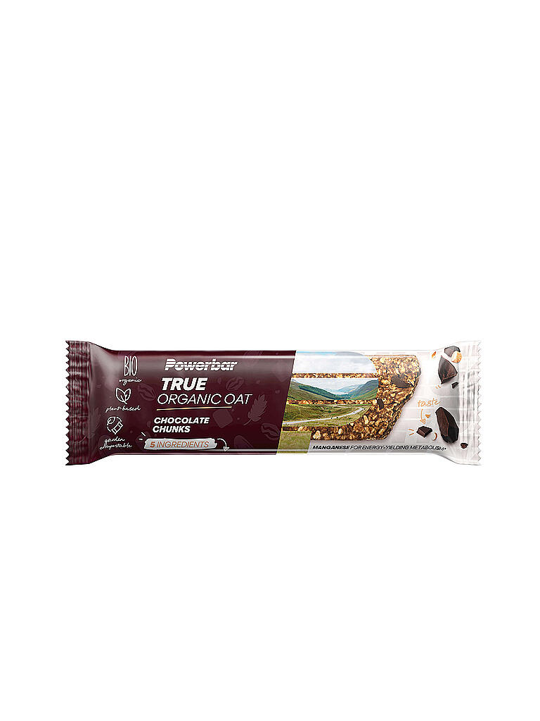 POWER BAR | Riegel True Organic Oat Bar Chocolate Chunks 40g | braun