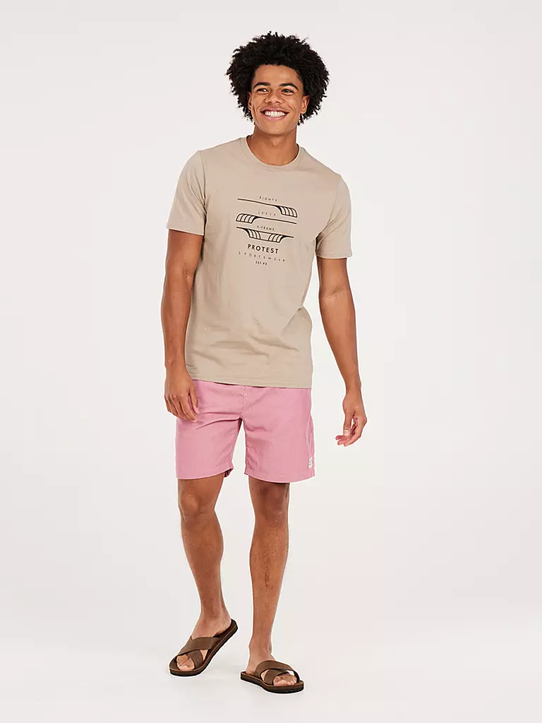 PROTEST | Herren T-Shirt PRTRIMBLE  | beige