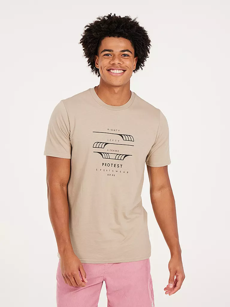 PROTEST | Herren T-Shirt PRTRIMBLE  | beige