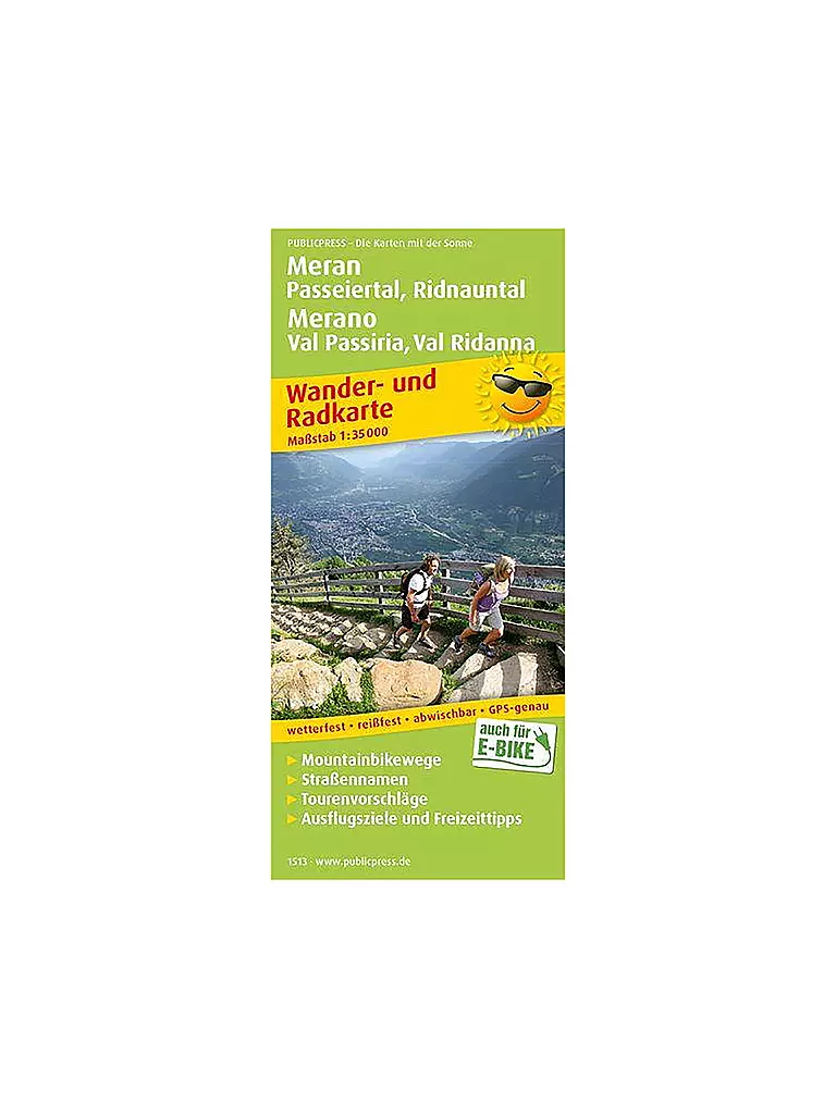 PUBLICPRESS | Wander- und Radkarte Meran - Passeiertal - Ridnauntal, 1:35.000 | keine Farbe