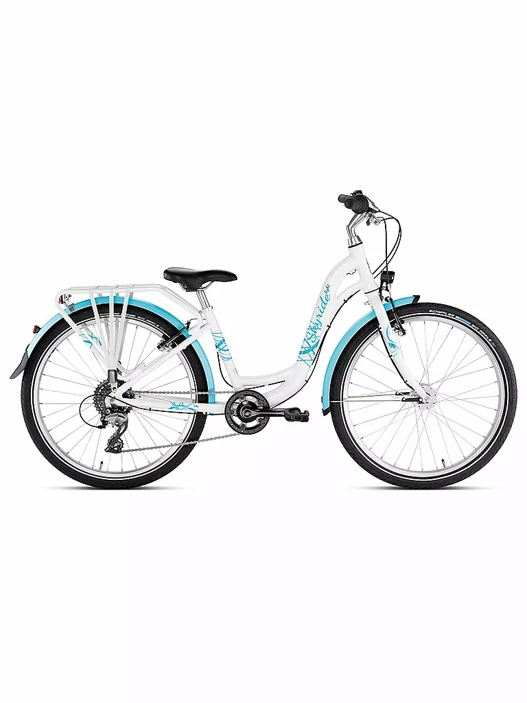 PUKY Mädchen Fahrrad Skyride 24-8 Alu S-Ride light weiss