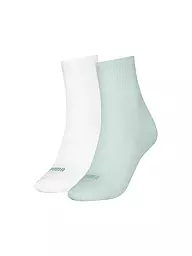 PUMA |  Damen Freizeitsocken Heart Logo Short Crew 2er Pkg.  | Hellgrün