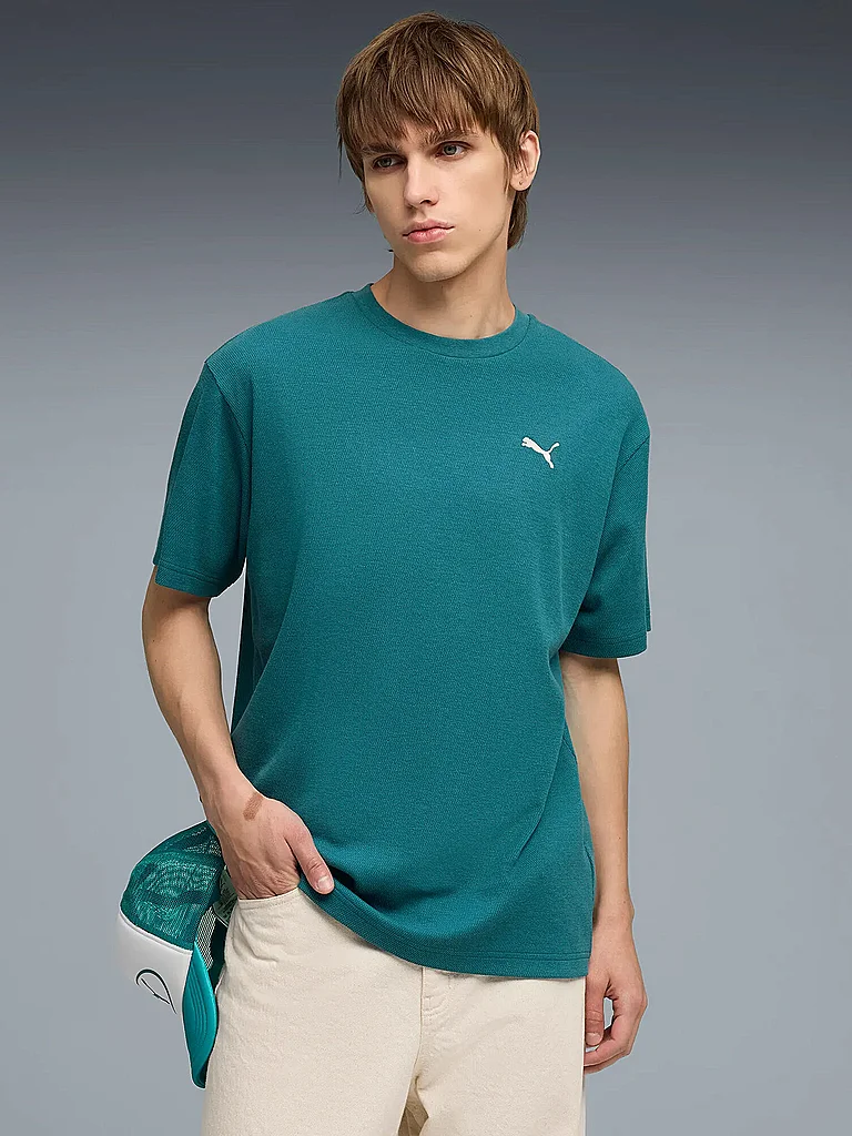 PUMA Herren T-Shirt Ess Elevated Relaxed petrol | M — Bild 3