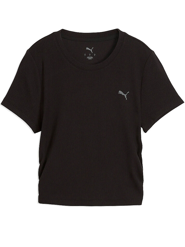 PUMA Damen T-Shirt Cloudspun RIB schwarz | M — Bild 2