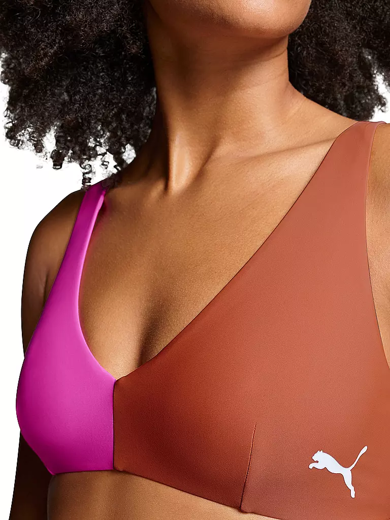 PUMA | Damen Bikinioberteil Swim Colourblock | pink