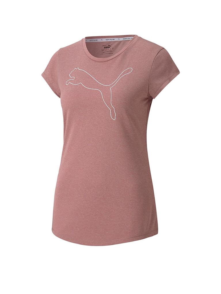 PUMA | Damen Fitness-Shirt Active Logo Heather Tee | rosa